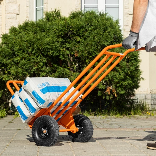 Тележка ручная 2-х колесная, усиленная, г/п 250кг, откидная платформа 530х400мм Сибртех по ценам производителя в Челябинске с доставкой по всей России