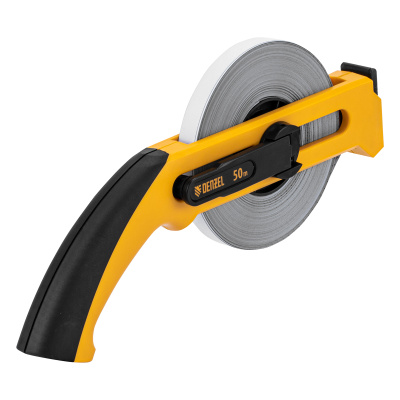 Рулетка геодезическая 50 м х 13 мм, открытый корпус, металлическая лента Denzel по ценам производителя в Челябинске с доставкой по всей России