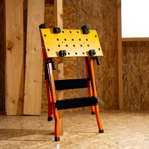 Верстак-тиски, 605 х 635 х 750 мм, портативный Sparta по ценам производителя в Челябинске с доставкой по всей России