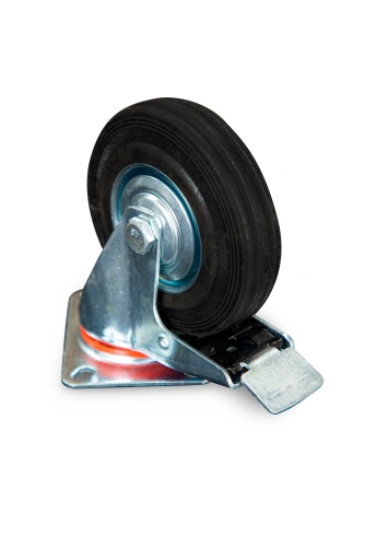 Колесо поворотное резина SCb 55 125 мм с тормозом (N) по ценам производителя в Челябинске с доставкой по всей России