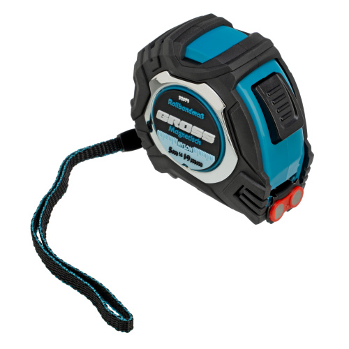 Рулетка Magnetisch 5 м х 19 мм,обрезиненный корпус,автоматическая фиксация,Нейлоновое покрытиеытие,зацеп с магнитом Gross по ценам производителя в Челябинске с доставкой по всей России
