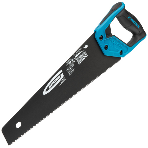 Ножовка по дереву "Piranha", 400 мм, 11-12 TPI, зуб-3D, каленый зуб, тефлоновое покрытие полотна, двухкомпонентная рукоятка Gross по ценам производителя в Челябинске с доставкой по всей России