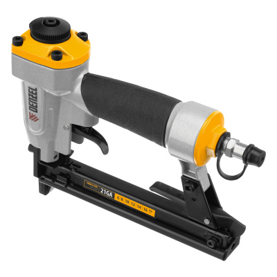 Степлер пневматический PS8016 для прямоугольных скоб 21GA от 6 до 16 мм Denzel по ценам производителя в Челябинске с доставкой по всей России