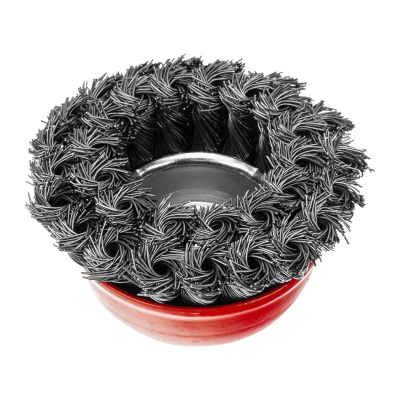 Щетка для УШМ, 75 мм, М14, "чашка", двухрядная, крученая проволока 0.5 мм Matrix по ценам производителя в Челябинске с доставкой по всей России