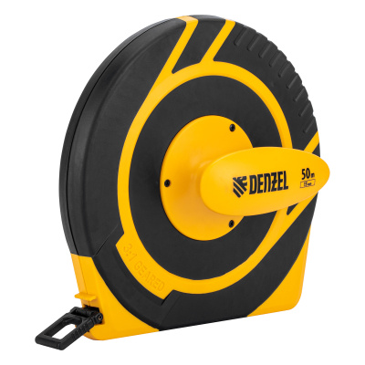 Рулетка геодезическая 50 м х 15 мм, закрытый корпус, фиберглассовая лента Denzel по ценам производителя в Челябинске с доставкой по всей России
