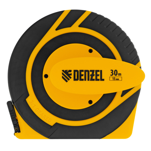 Рулетка геодезическая 30 м х 15 мм, закрытый корпус, фиберглассовая лента Denzel по ценам производителя в Челябинске с доставкой по всей России