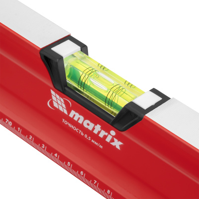 Уровень алюминиевый, магнит, фрезерованный, 3 глазка (1 зеркальный) двухкомпонентные рукоятки, 1500 мм Matrix по ценам производителя в Челябинске с доставкой по всей России