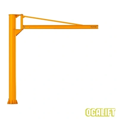 Кран консольный поворотный на колонне ручной 250кг стрела 3м высота 4м