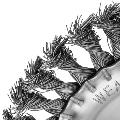 Щетка для УШМ 150 мм, посадка 22.2 мм, плоская, крученая проволока 0.5 мм Matrix по ценам производителя в Челябинске с доставкой по всей России