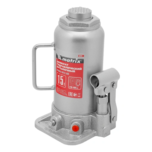 Домкрат гидравлический бутылочный, 15 т, высота подъема 230-460 мм Matrix по ценам производителя в Челябинске с доставкой по всей России