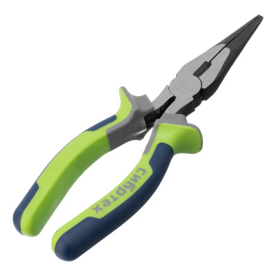 Длинногубцы прямые 180 мм, фосфатирование, трехкомпонентные рукоятки Сибртех по ценам производителя в Челябинске с доставкой по всей России