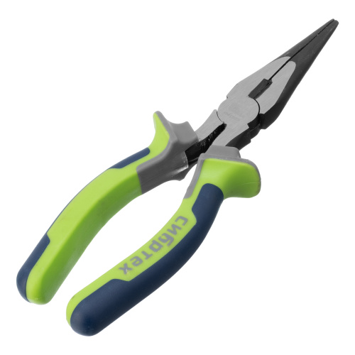 Длинногубцы прямые 180 мм, фосфатирование, трехкомпонентные рукоятки Сибртех по ценам производителя в Челябинске с доставкой по всей России