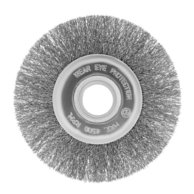 Щетка для УШМ, 125 мм, посадка 22.2 мм, плоская, витая проволока Сибртех по ценам производителя в Челябинске с доставкой по всей России