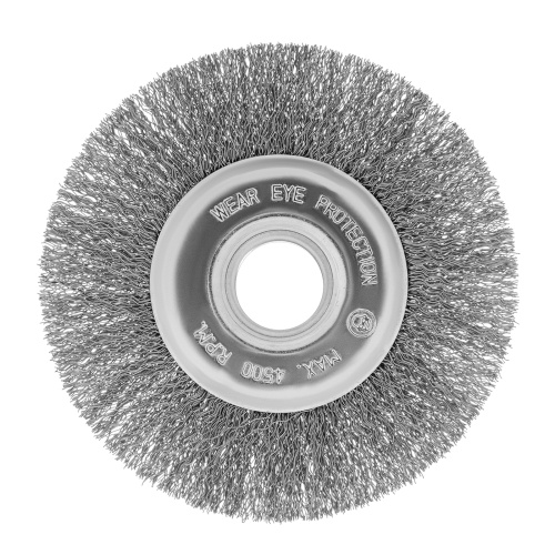 Щетка для УШМ, 125 мм, посадка 22.2 мм, плоская, витая проволока Сибртех по ценам производителя в Челябинске с доставкой по всей России