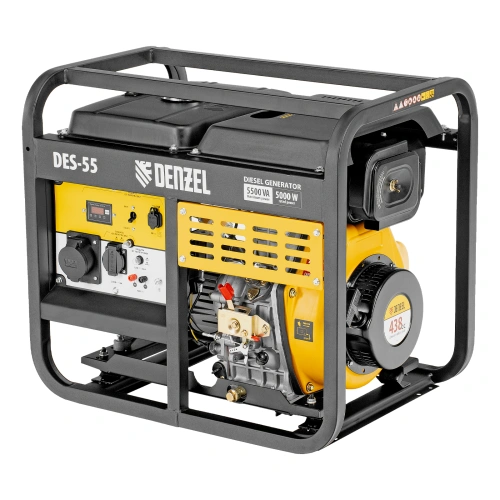 Генератор дизельный DES-55, 5,5 кВт, 230 В, 11 л, ручной стартер Denzel по ценам производителя в Челябинске с доставкой по всей России
