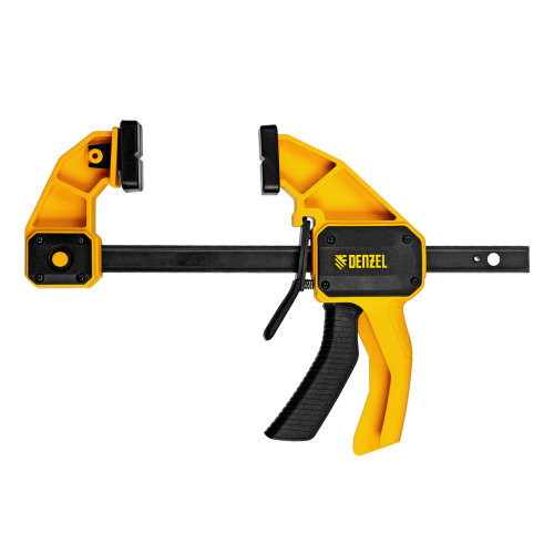 Струбцина F-образная, быстрозажимная, 150 х 80 мм, усиленный нейлоновый корпус Denzel по ценам производителя в Челябинске с доставкой по всей России