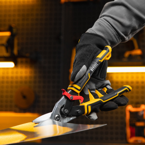 Ножницы по металлу, 270 мм, прямой и левый рез, сталь-СrMo, трехкомпонентные рукоятки Denzel по ценам производителя в Челябинске с доставкой по всей России