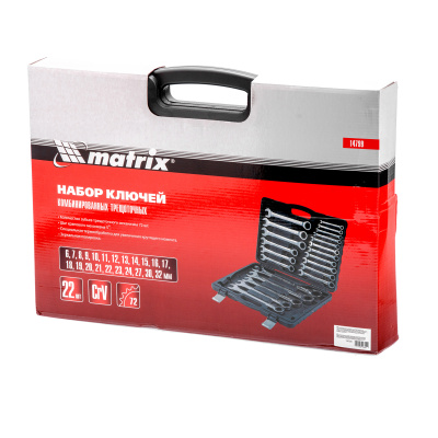 Набор ключей комбинированных, трещоточных 22 шт. Matrix по ценам производителя в Челябинске с доставкой по всей России