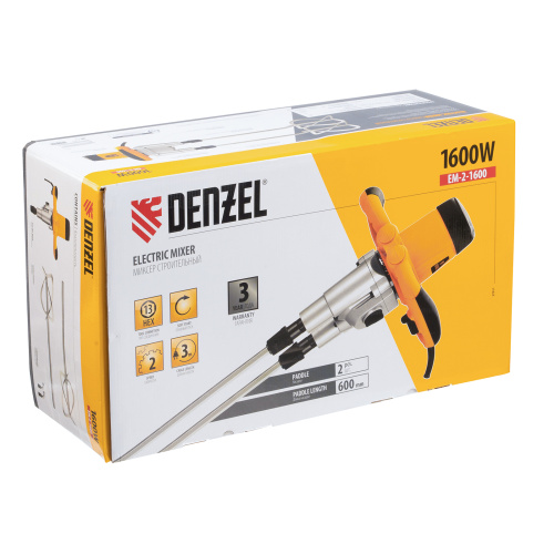 Миксер строительный EM-2-1600, 1600 Вт, 200-480/250-680 об/мин Denzel по ценам производителя в Челябинске с доставкой по всей России