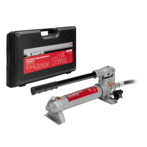 Растяжка гидравлическая, 4 т, набор из 17 предметов, 7 сменных насадок, в пластиковом кейсе Matrix по ценам производителя в Челябинске с доставкой по всей России