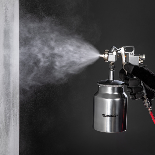 Краскораспылитель пневматический с нижним бачком V 1, 0 л, сопло D 1.2, 1.5 и 1.8 мм Matrix по ценам производителя в Челябинске с доставкой по всей России