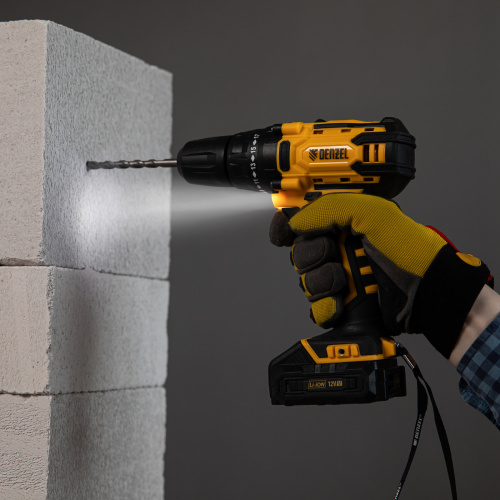 Дрель-шуруповерт аккумуляторная CDL-12-01CB, Li-Ion, 12 В, 1 акк. Denzel по ценам производителя в Челябинске с доставкой по всей России