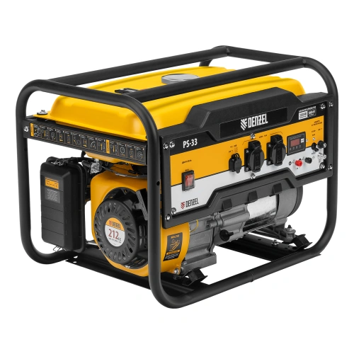 Генератор бензиновый PS 33, 3.3 кВт, 230 В, 15 л, ручной стартер Denzel по ценам производителя в Челябинске с доставкой по всей России