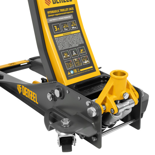 Домкрат гидравлический подкатной, 3 т, 75-500 мм, быстрый подъем, низкий подхват, проф. Denzel по ценам производителя в Челябинске с доставкой по всей России