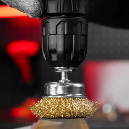 Набор щеток для дрели, 3 шт, 1 плоская, 65 мм, 50 мм "чашка", ручная металлическая Matrix по ценам производителя в Челябинске с доставкой по всей России