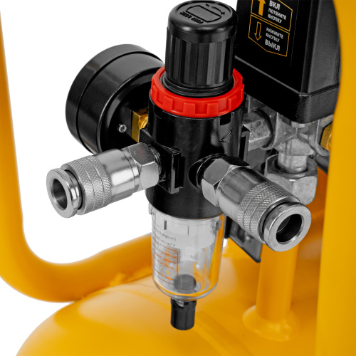 Компрессор безмасляный, малошумный DLS 2200/50, 2200 Вт, 2x1100, 50 л, 380 л/мин Denzel по ценам производителя в Челябинске с доставкой по всей России