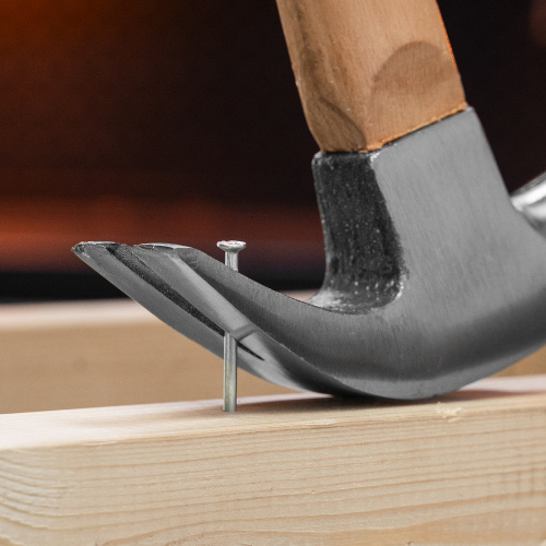 Молоток-гвоздодер, 450 г, боек 27 мм, деревянная рукоятка Sparta по ценам производителя в Челябинске с доставкой по всей России