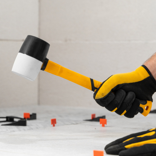 Киянка резиновая, 450 г, черно-белая, фибергласовая рукоятка c TPR покрытием Denzel по ценам производителя в Челябинске с доставкой по всей России