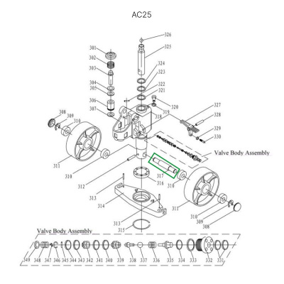 Ось крепления рулевых колес для гидравлических тележек AC25 по ценам производителя в Челябинске с доставкой по всей России
