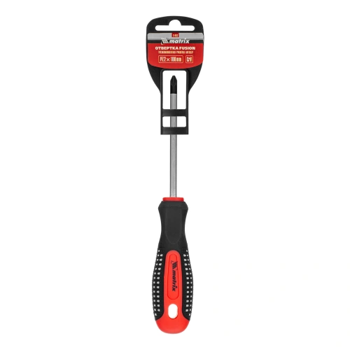 Отвертка Fusion, PZ2 x 100 мм, CrV, трехкомпонентная рукоятка "Anti slip" Matrix по ценам производителя в Челябинске с доставкой по всей России
