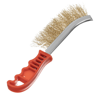 Щетка металлическая латунированная, пластиковая ручка Matrix по ценам производителя в Челябинске с доставкой по всей России