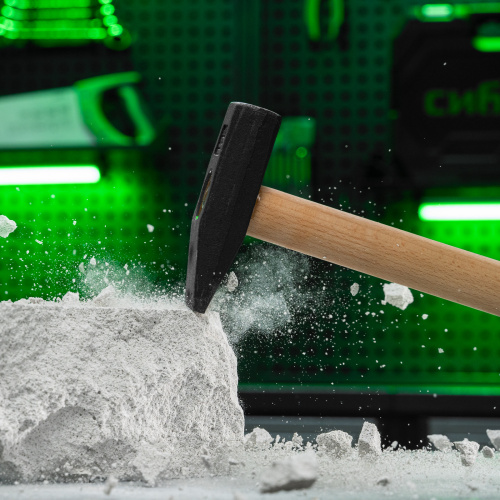 Молоток слесарный 800 г, квадратный боек, деревянная рукоятка Сибртех по ценам производителя в Челябинске с доставкой по всей России