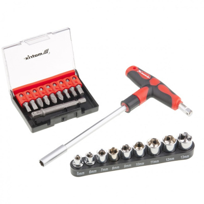 Отвертка с Т-образной эргономичной ручкой, набором бит и насадок, 20 шт, CrV Matrix по ценам производителя в Челябинске с доставкой по всей России