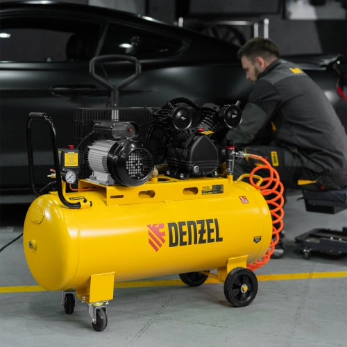 Компрессор воздушный BCV2300/100, ременный привод, 2.3 кВт, 100 литров, 440 л/мин Denzel по ценам производителя в Челябинске с доставкой по всей России