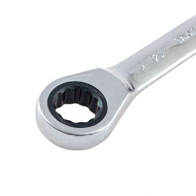 Ключ накидной трещоточный, 12 х 14мм, CrV, зеркальный хром Matrix по ценам производителя в Челябинске с доставкой по всей России