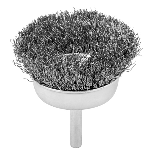 Щетка для дрели, 65 мм, "чашка" со шпилькой, витая проволока Сибртех по ценам производителя в Челябинске с доставкой по всей России