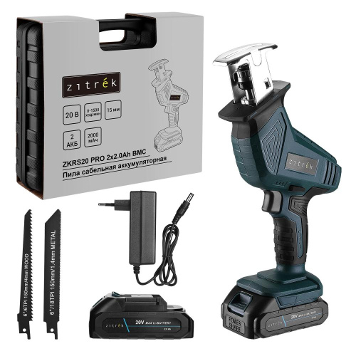 Пила сабельная аккумуляторная Zitrek ZKRS20 PRO в кейсе, 20В, 2x2.0Ач по ценам производителя в Челябинске с доставкой по всей России