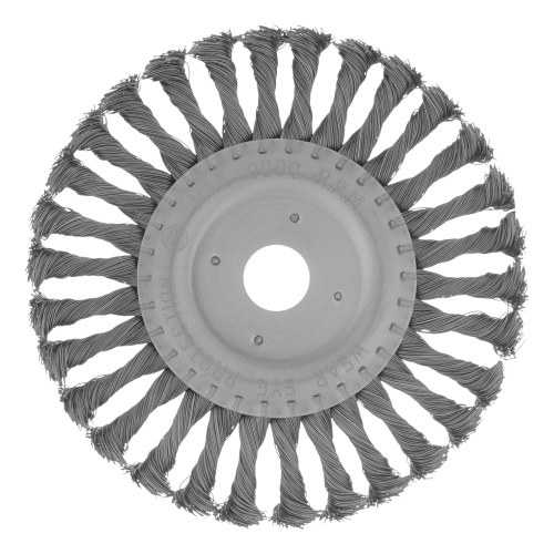 Щетка для УШМ 175 мм, посадка 22.2 мм, плоская, крученая проволока 0.5 мм Matrix по ценам производителя в Челябинске с доставкой по всей России