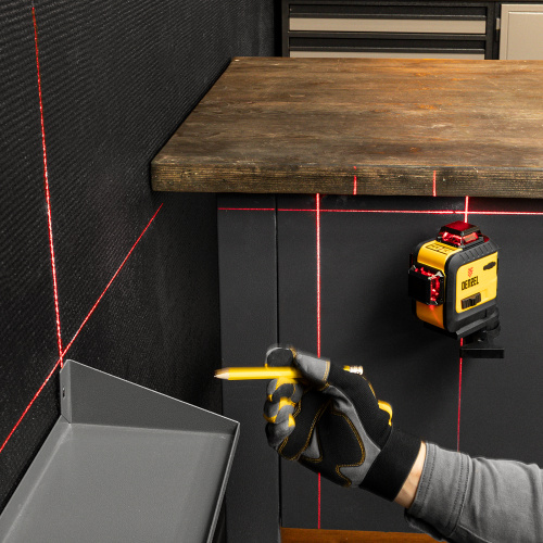 Лазерный уровень мультипризменный LX 360-3 Red, 30 м, 635 нм, аккумулятор Li 2800 мАч, резьба 5/8" Denzel по ценам производителя в Челябинске с доставкой по всей России