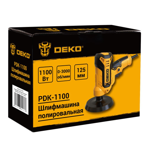 Шлифмашина полировальная сетевая DEKO PDK-1100, 125мм, 1100 Вт по ценам производителя в Челябинске с доставкой по всей России