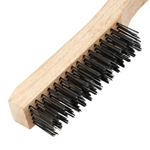 Щетка зачистная пятирядная, закаленная прямая проволока с деревянной ручкой Сибртех по ценам производителя в Челябинске с доставкой по всей России