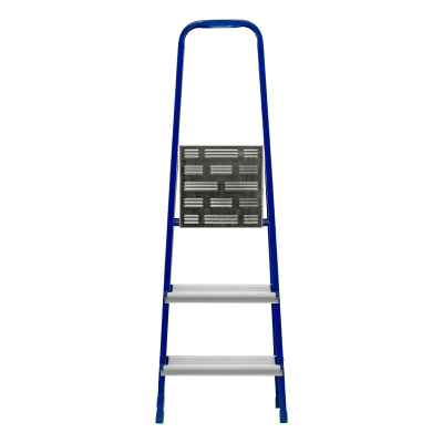 Стремянка, 3 ступени, стальной профиль, алюминиевые ступени Сибртех по ценам производителя в Челябинске с доставкой по всей России