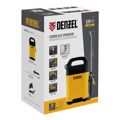 Опрыскиватель аккумуляторный D-5LI, 5 л, Li-Ion акк., 12 В, 2 Ач Denzel по ценам производителя в Челябинске с доставкой по всей России