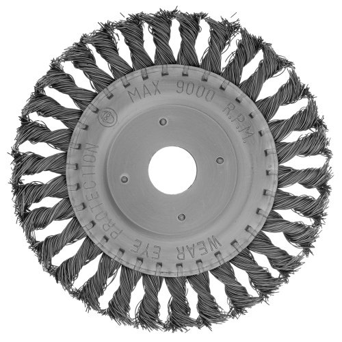 Щетка для УШМ 150 мм, посадка 22.2 мм, плоская, крученая проволока 0.5 мм Matrix по ценам производителя в Челябинске с доставкой по всей России