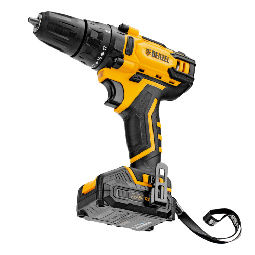 Дрель-шуруповерт аккумуляторная CDL-12-02BM, Li-Ion, 12 В, 2 акк. Denzel по ценам производителя в Челябинске с доставкой по всей России