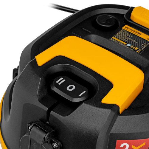 Пылесос строительный RVC30, 1400 Вт, бак 30 л, шланг 3 м, розетка с автосинхр. Denzel по ценам производителя в Челябинске с доставкой по всей России